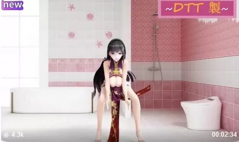 汉服爆乳娘热舞狂摇！3D黑发巨乳震颤 浪荡古风撩到你腿软