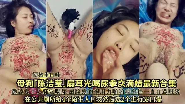 硬核重口调教母狗陈洁莹扇耳光喝尿拳交滴蜡多人群p超刺激