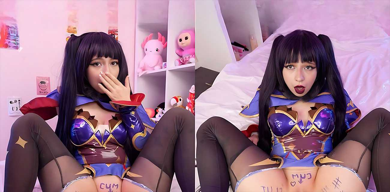 欧美网黄【Cyberlycrush】付费视频,cos莫娜炮击自慰猛攻骚穴,多体位爆操后深喉口爆