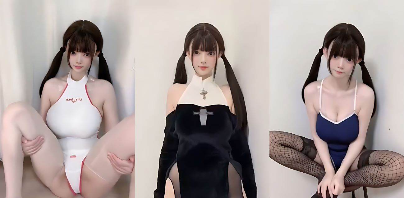 抖音双马尾主播【泡芙】门槛自慰福利流出,黑丝情趣装轮番展示身材,粉嫩小穴被手指道具抽插淫水喷射