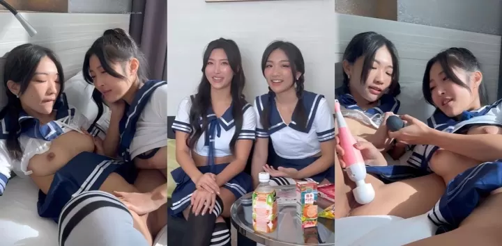日本知名网黄【水川堇】女同福利，身穿水手服上演激情百合疯狂互舔挑逗多汁蜜穴