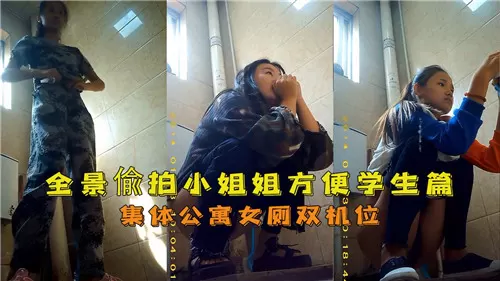 全景偷拍小姐姐方便学生篇集体公寓女厕双机位